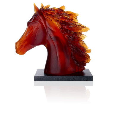 Daum Art Glass Daum Crystal Arabian Horse Head