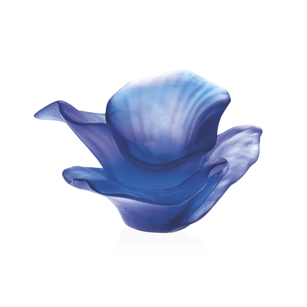 Daum Crystal Arum Bleu Nuit Decorative Flower