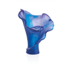 Daum Crystal Arum Blue Nuit Medium Vase