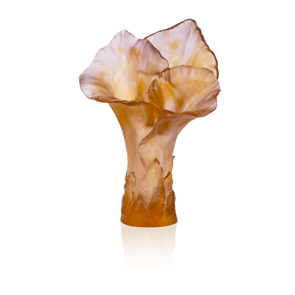 Daum Crystal Arum Rose Magnum Vase