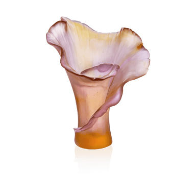 Daum Art Glass Daum Crystal Arum Rose Medium Vase