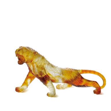 Daum Art Glass Daum Crystal Bengal Tiger