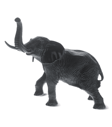 Daum Art Glass Daum Crystal Black Elephant by Jean-François Leroy 1000 ex