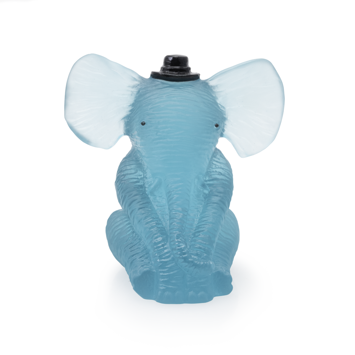 Daum Art Glass Daum Crystal Blue Elephanteau