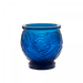 Daum Art Glass Daum Crystal Blue Medium Vase Empreinte 375 Ex