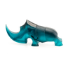 Daum Art Glass Daum Crystal Blue Ongava Rhinoceros by Gé Pellini