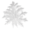 Daum Crystal Bornéo Large Wall Leaf in White by Emilio Robba