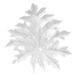 Daum Art Glass Daum Crystal Bornéo Large Wall Leaf in White by Emilio Robba