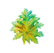 Daum Art Glass Daum Crystal Bornéo Small Wall Leaf in Green by Emilio Robba
