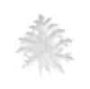 Daum Art Glass Daum Crystal Bornéo Small Wall Leaf in White by Emilio Robba