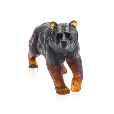 Daum Art Glass Daum Crystal Brown bear