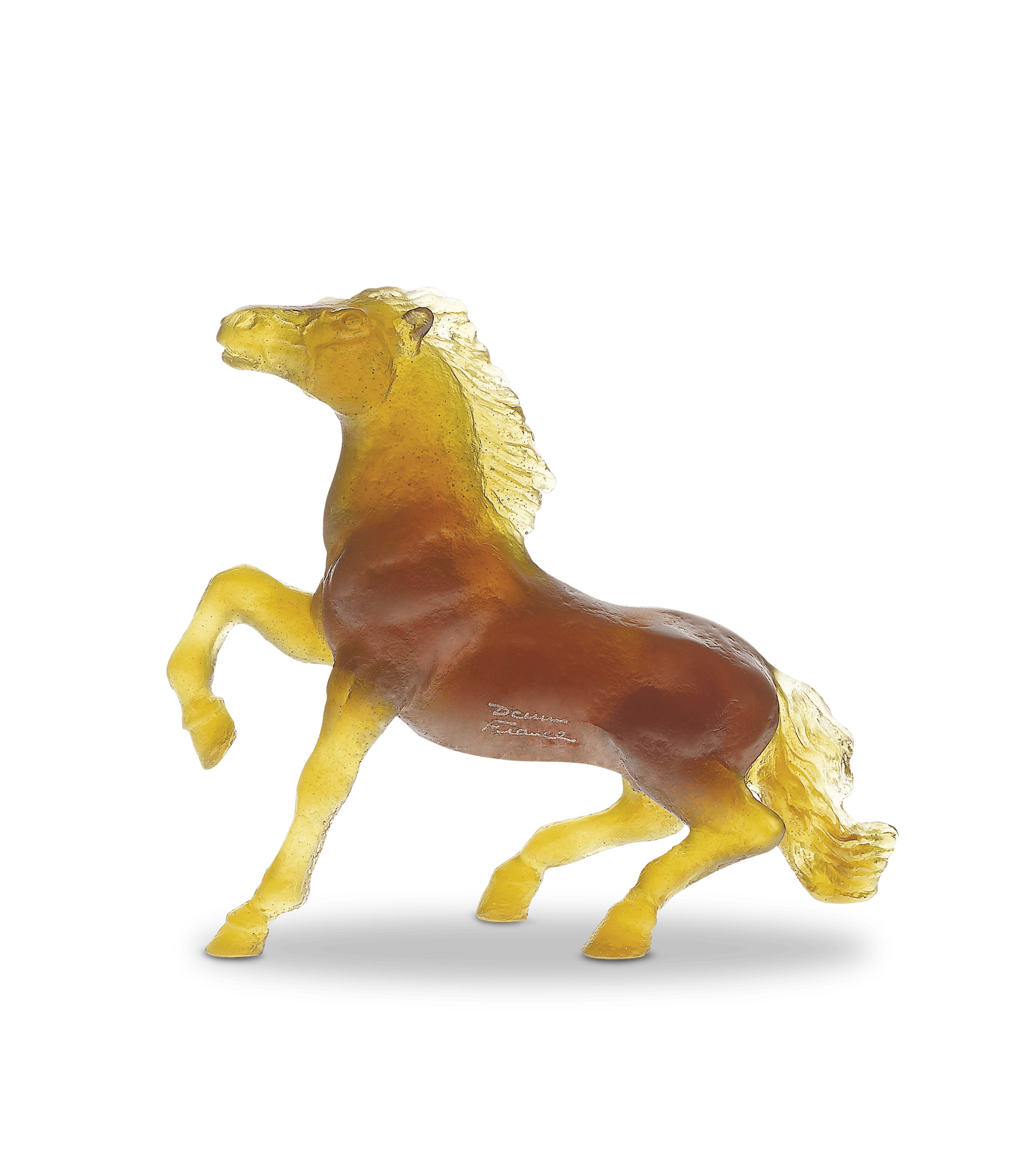 Daum Crystal Brown Wild Horse by Jean-François Leroy