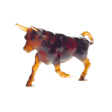 Daum Art Glass Daum Crystal Bull