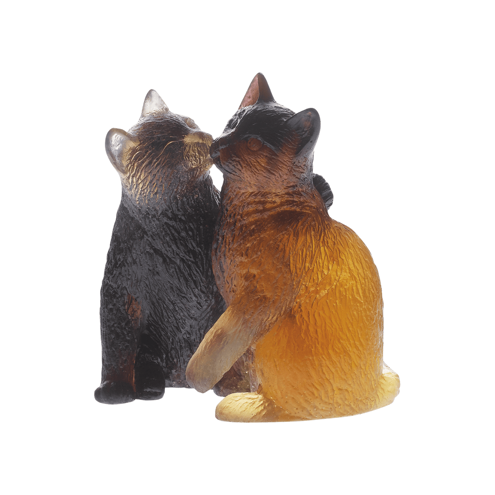 Daum Art Glass Daum Crystal Cat Small Kittens