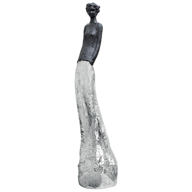 Daum Art Glass Daum Crystal Charlotte - Black Silver