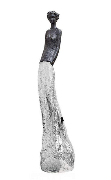 Daum Art Glass Daum Crystal Charlotte - Black Silver