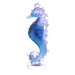 Daum Art Glass Daum Crystal Coral Sea Blue Pink Seahorse