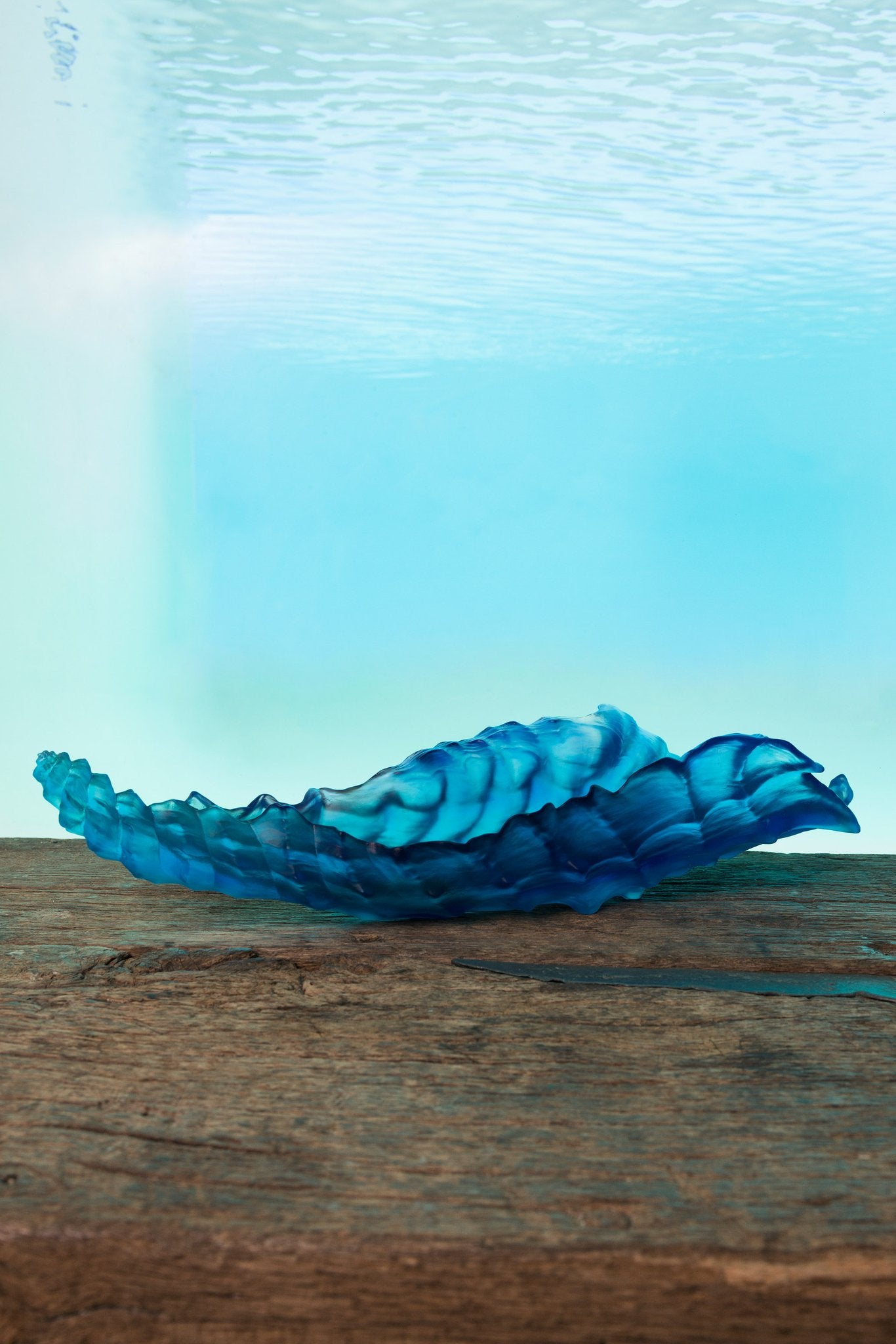 Daum Art Glass Daum Crystal Coral Sea Centerpiece