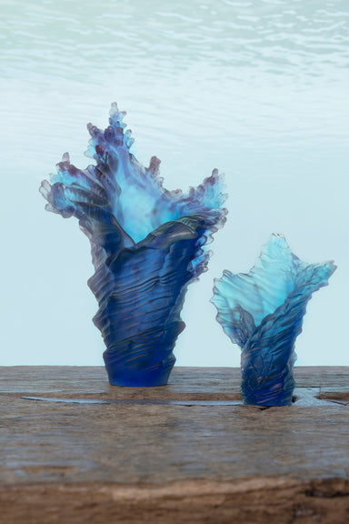 Daum Art Glass Daum Crystal Coral Sea Medium Vase