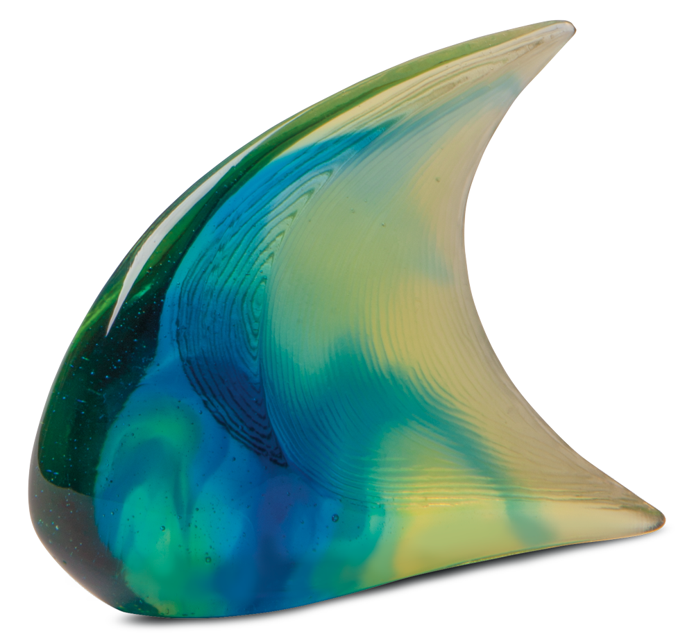 Daum Art Glass Daum Crystal Fish by Xavier Carnoy, Small  -  Blue Yellow