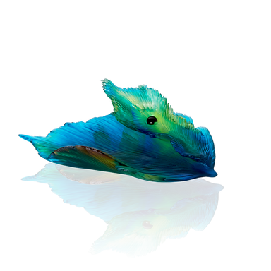 Daum Art Glass Daum Crystal Fleur de Paon Medium bowl