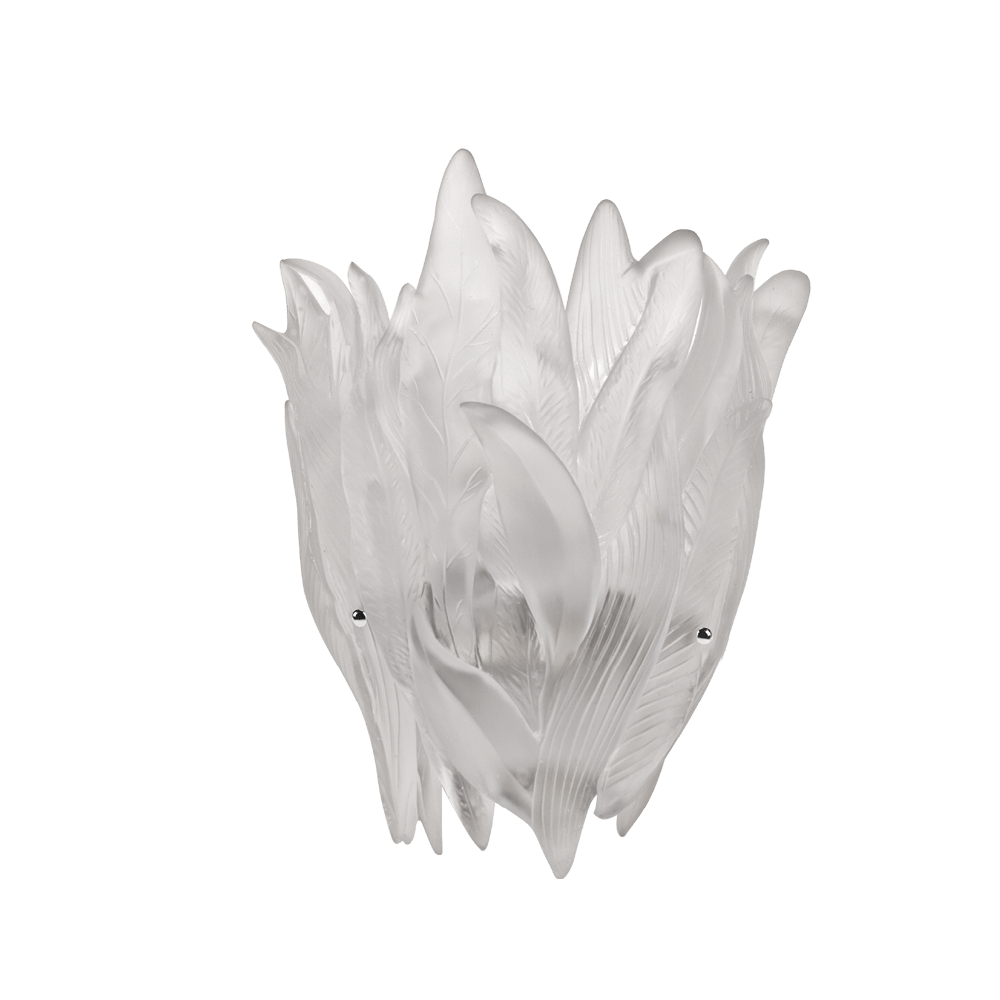 Daum Art Glass Daum Crystal Floral Wall Lamp - White