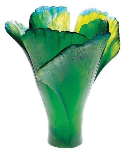 Daum Art Glass Daum Crystal Ginko Large Vase
