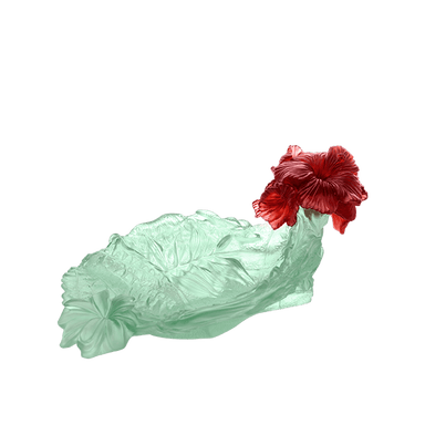 Daum Art Glass Daum Crystal Hibiscus Magnum Bowl
