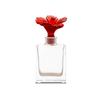 Daum Art Glass Daum Crystal Hibiscus Perfume Bottle - Red
