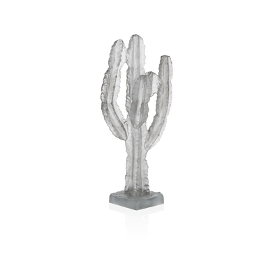 Daum Art Glass Daum Crystal Jardin de Cactus Grey Cactus by Emilio Robba