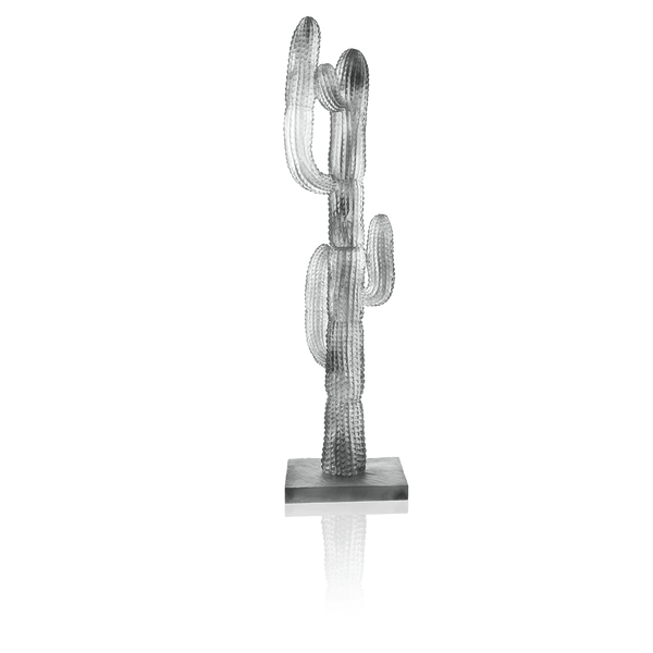 Daum Crystal Jardin de Cactus Large Grey Cactus by Emilio Robba