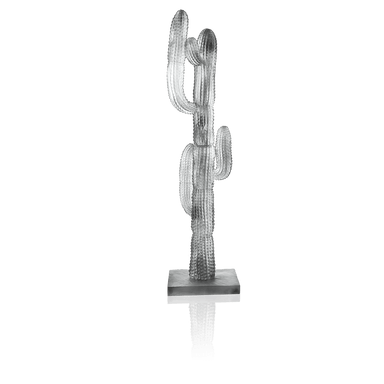 Daum Art Glass Daum Crystal Jardin de Cactus Large Grey Cactus by Emilio Robba
