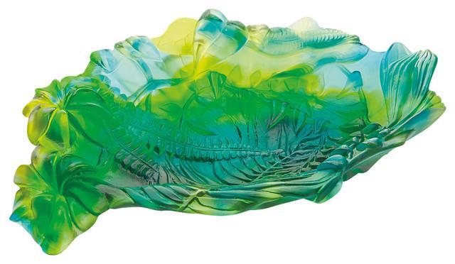 Daum Art Glass Daum Crystal Jungle Bowl