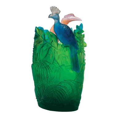 Daum Crystal Jungle Oval Vase — ShopTheAddison