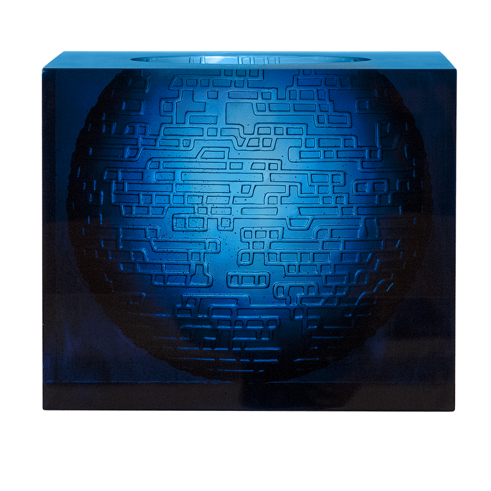 Daum Crystal Kumara Vase in Blue by Jean-Marie Massaud 25 ex