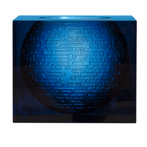 Daum Crystal Kumara Vase in Blue by Jean-Marie Massaud 25 ex