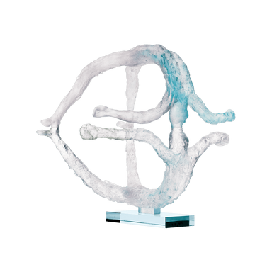 Daum Art Glass Daum Crystal La Terre - Blue