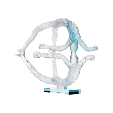 Daum Art Glass Daum Crystal La Terre - Blue