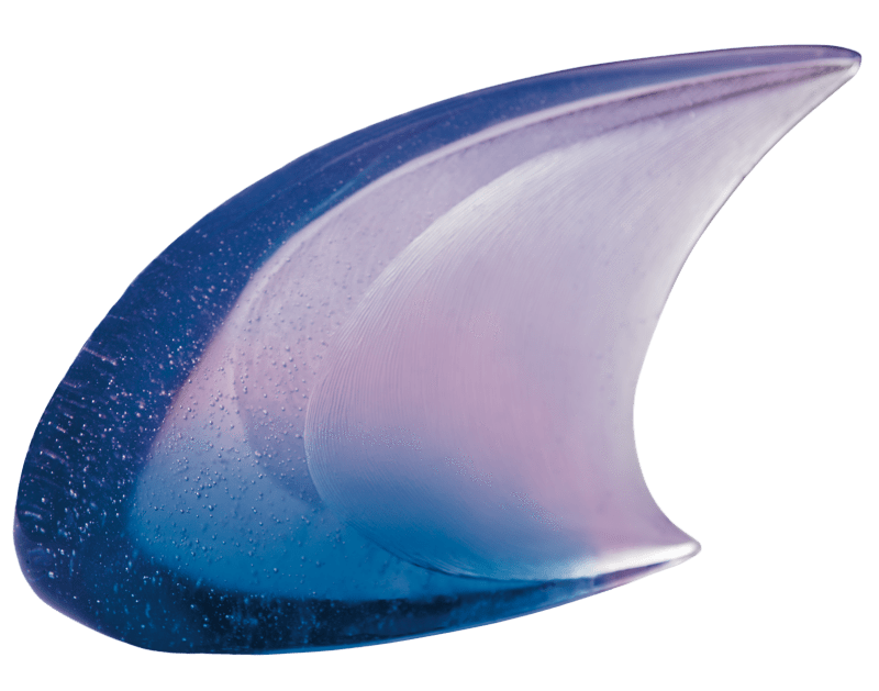 Daum Art Glass Daum Crystal Large Blue Purple Fish by Xavier Carnoy 375 ex
