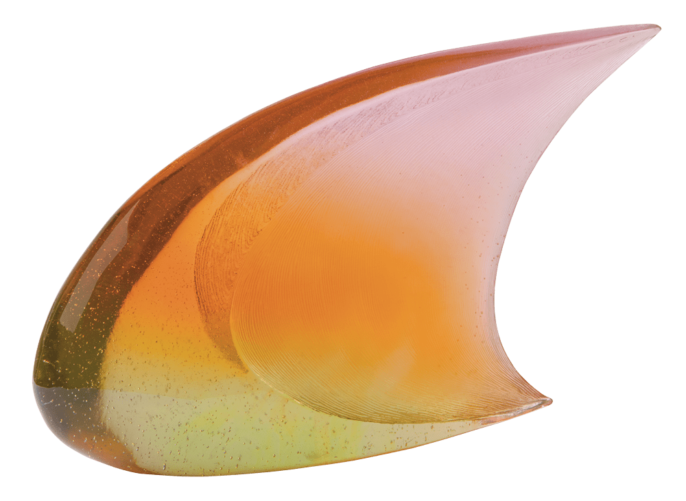Daum Art Glass Daum Crystal Large Orange Pink Fish by Xavier Carnoy 375 ex
