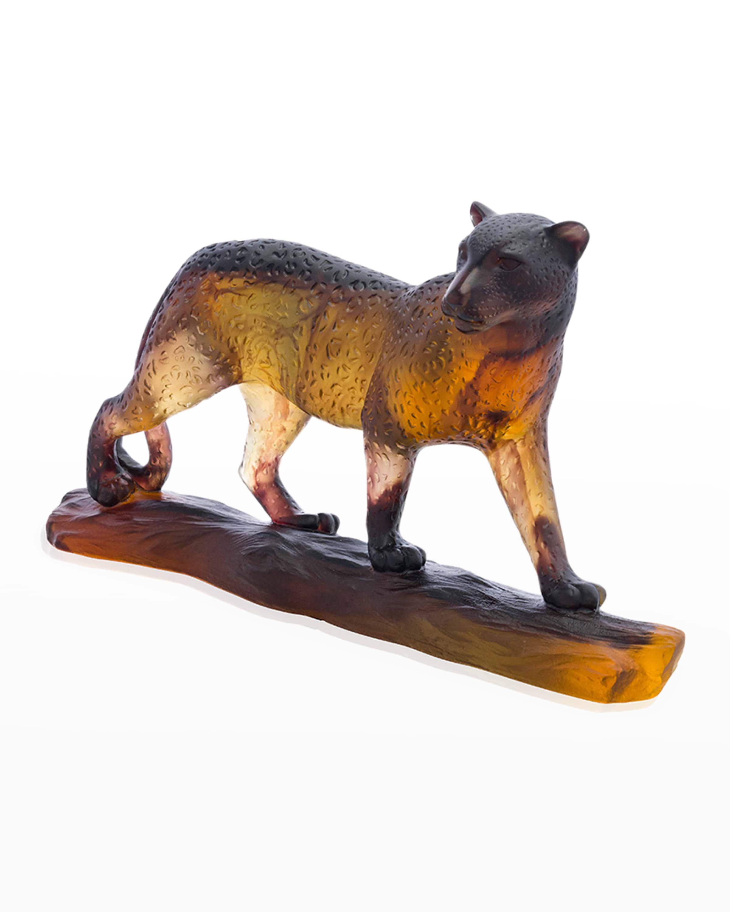 Daum Art Glass Daum Crystal Leopard
