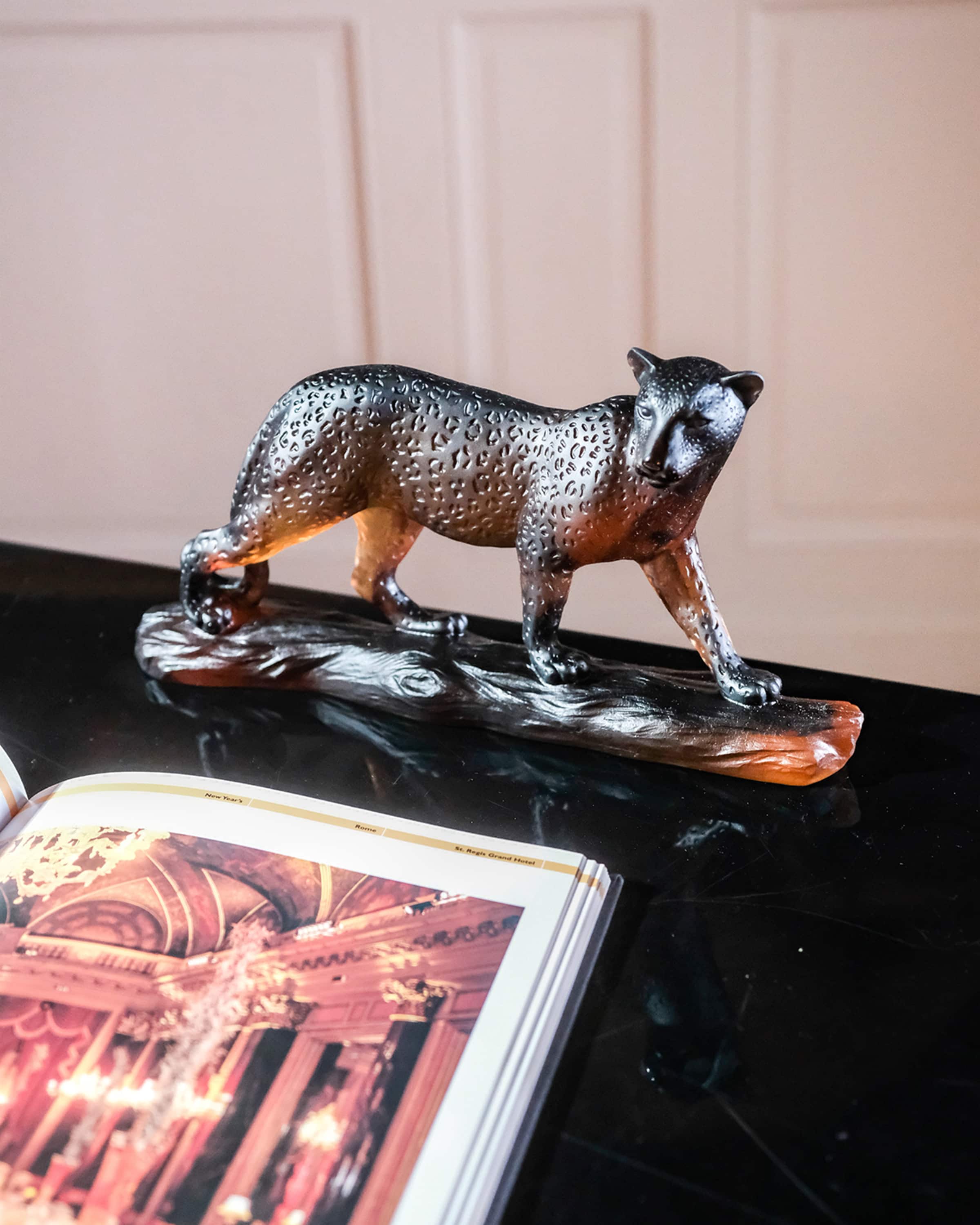 Daum Art Glass Daum Crystal Leopard