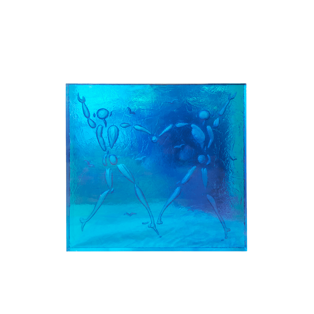 Daum Art Glass Daum Crystal Love Dance - Blue
