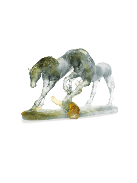 Daum Art Glass Daum Crystal Love Horses