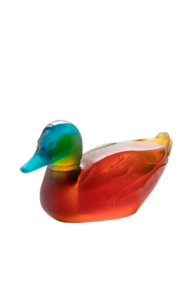 Daum Art Glass Daum Crystal Mallard Duck