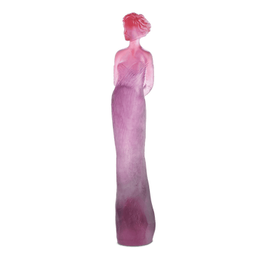 Daum Art Glass Daum Crystal Margot -Red Purple