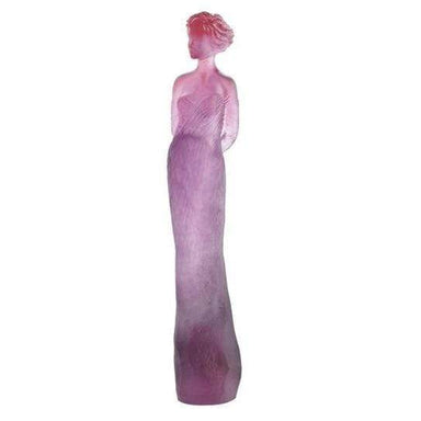 Daum Art Glass Daum Crystal Margot -Red Purple
