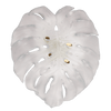 Daum Art Glass Daum Crystal Monstera Large Wall Leaf in White by Emilio Robba