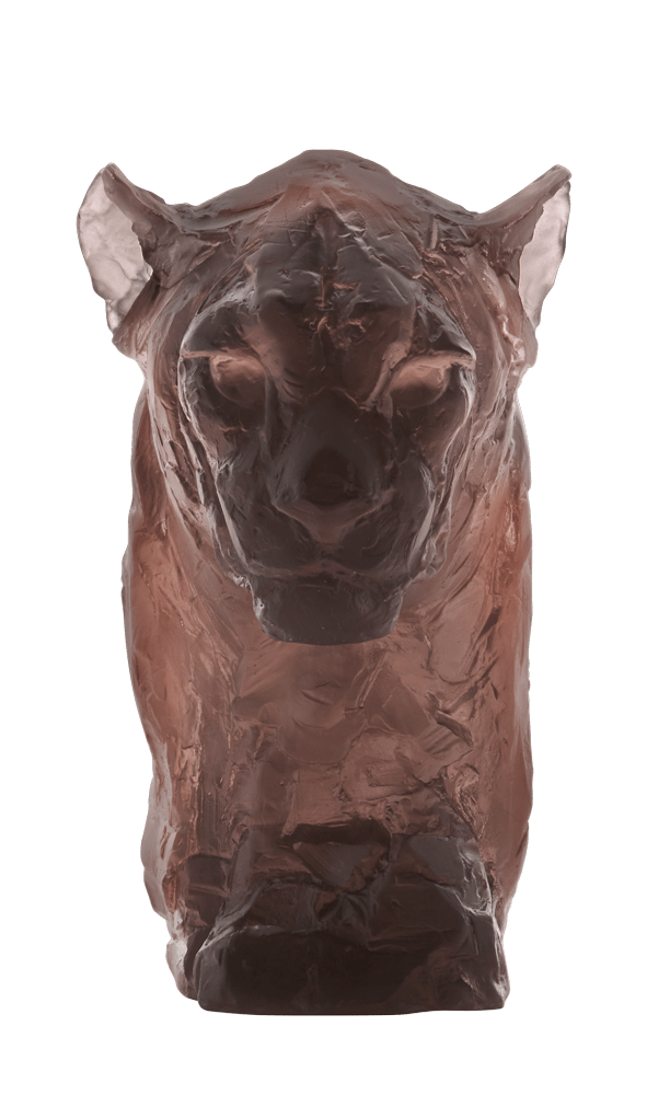 Daum Art Glass Daum Crystal Panther's Head By Patrick Villas 125 Ex