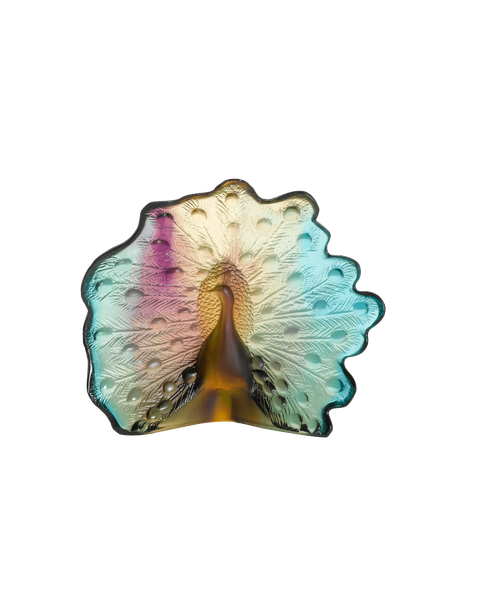 Daum Art Glass Daum Crystal Peacock